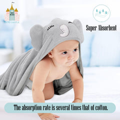 Cute Castle washcloths 8x8 close-up; microfiber softness for gentle cleansing.