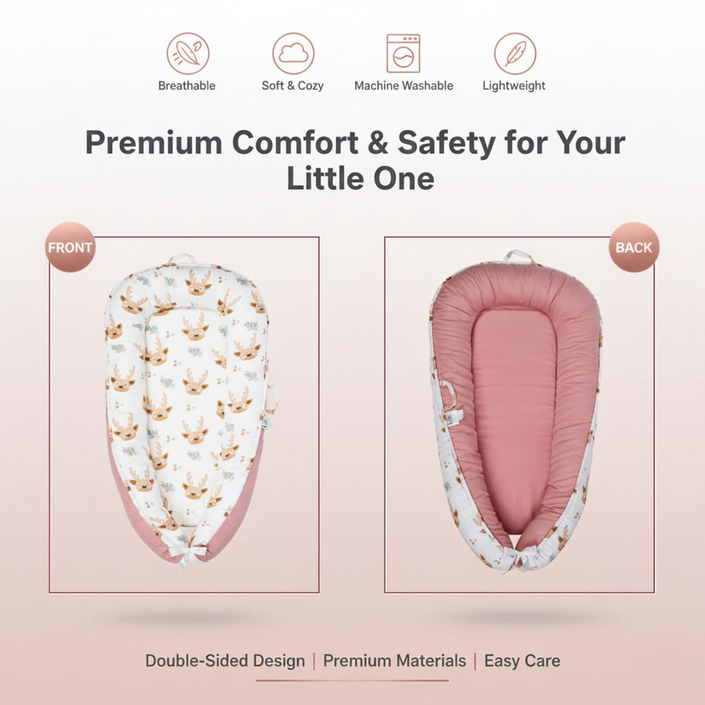 Cute Cuddles baby lounger pink ideal for tummy time and play