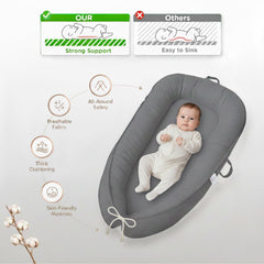 Cute Cuddles breathable cotton material keeps baby comfy with airflow.