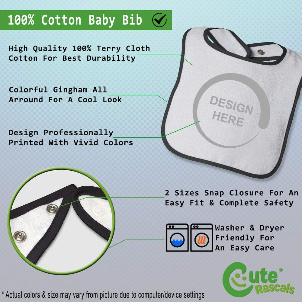 Cute Rascals toddler bib with adjustable closure ensures comfy fit