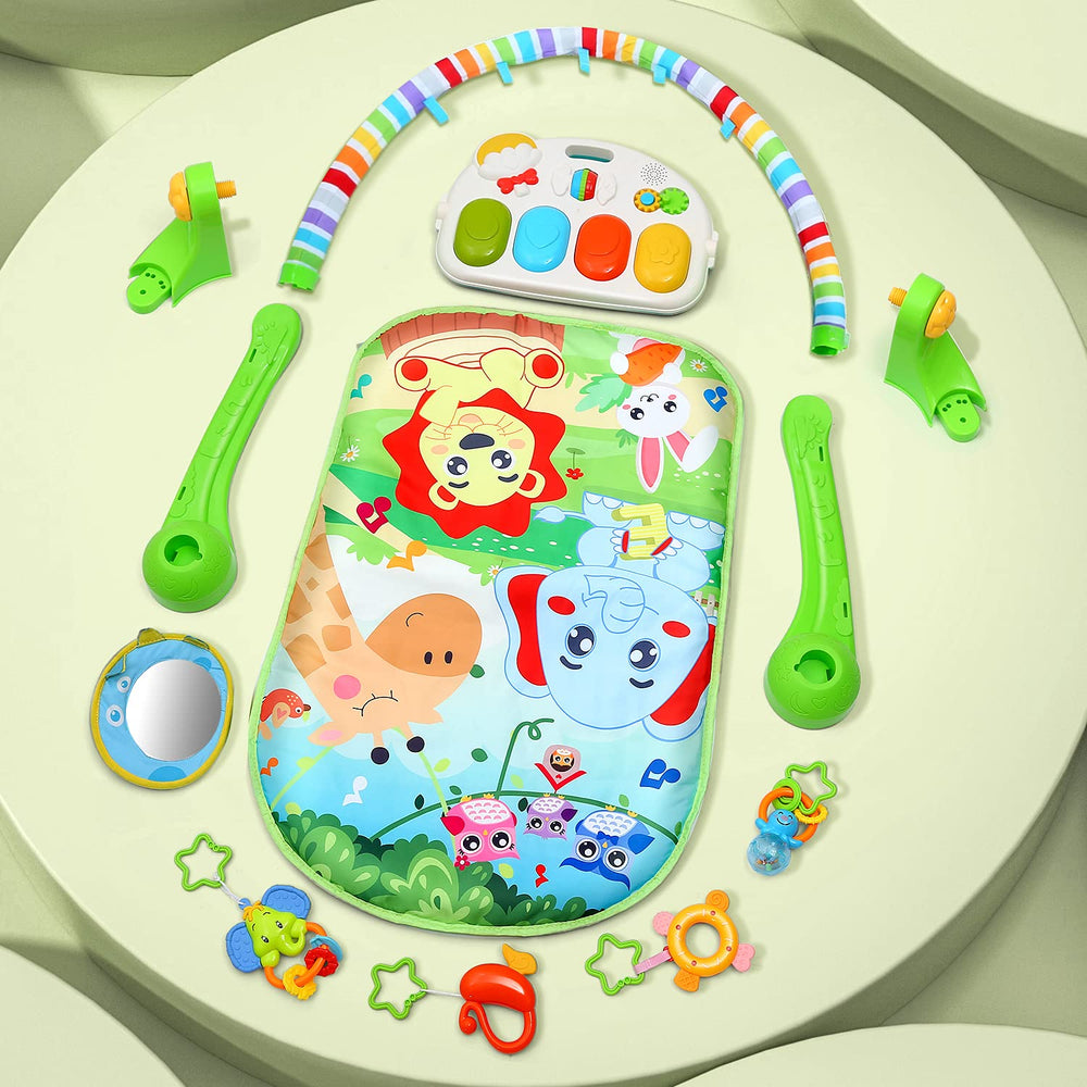 CUTE STONE Baby Gym breathable-dual-material fabric offers soft, safe play surfaces.