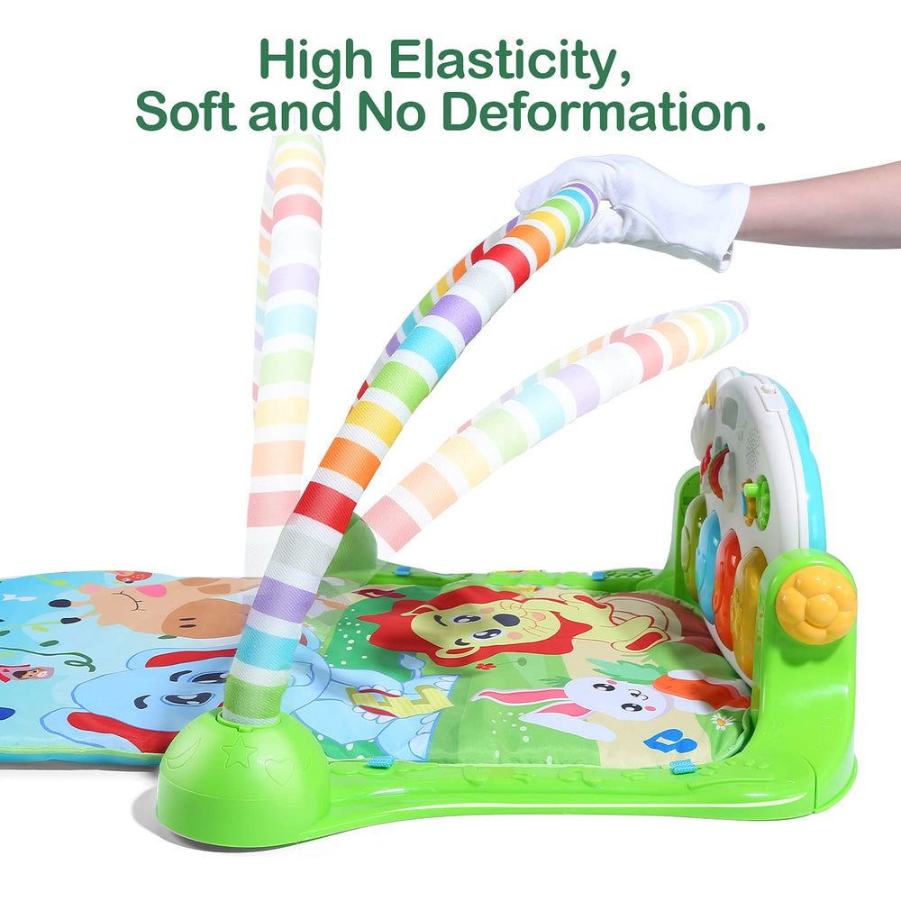 CUTE STONE Baby Gym foldable-floor-mat travels easily and stores flat.