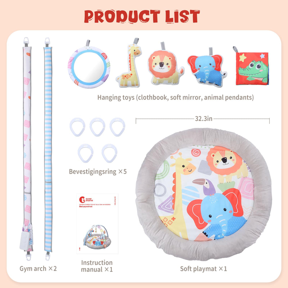 CUTE STONE gift-ready baby gym for newborns and toddlers