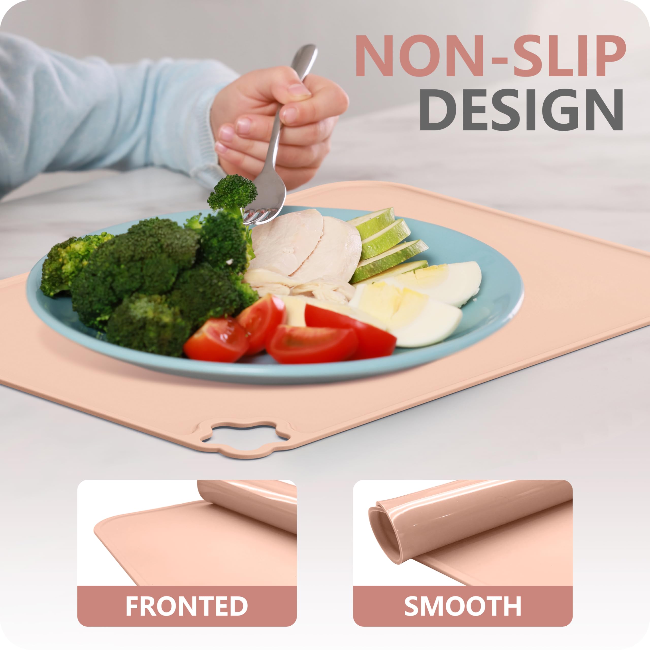 Cutebe heat-resistant dishwasher-safe placemat stays durable after high-heat use.