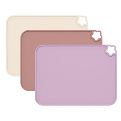 Cutebe silicone placemats for toddlers show a non-slip design, ideal for family meals.