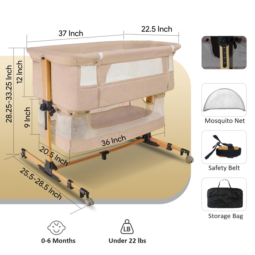 cutebeams baby bassinet mosquito net keeps bugs away during naps.