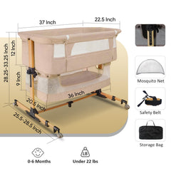 cutebeams baby bassinet mosquito net keeps bugs away during naps.