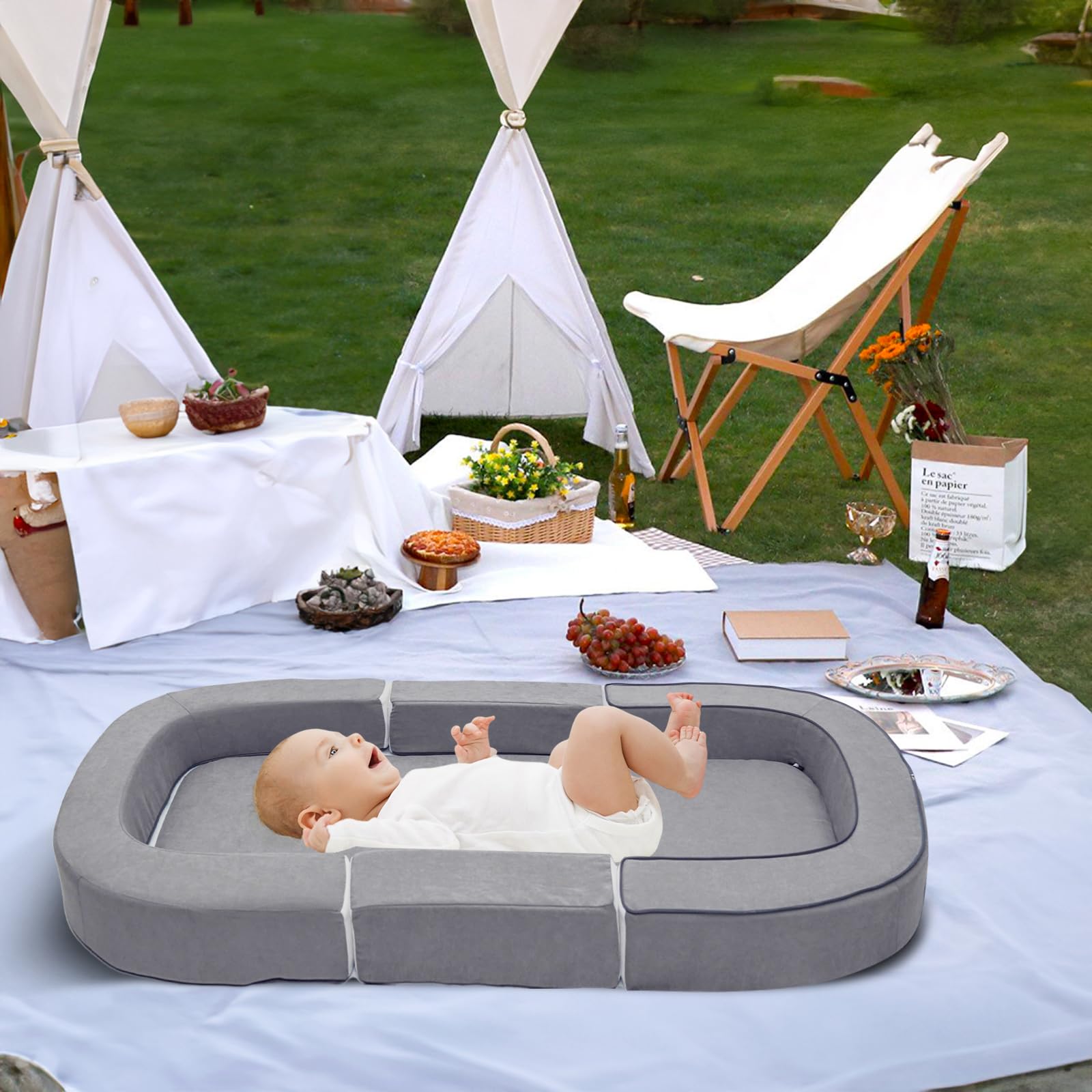 Cutebeams raised sides help prevent baby rolling for safety