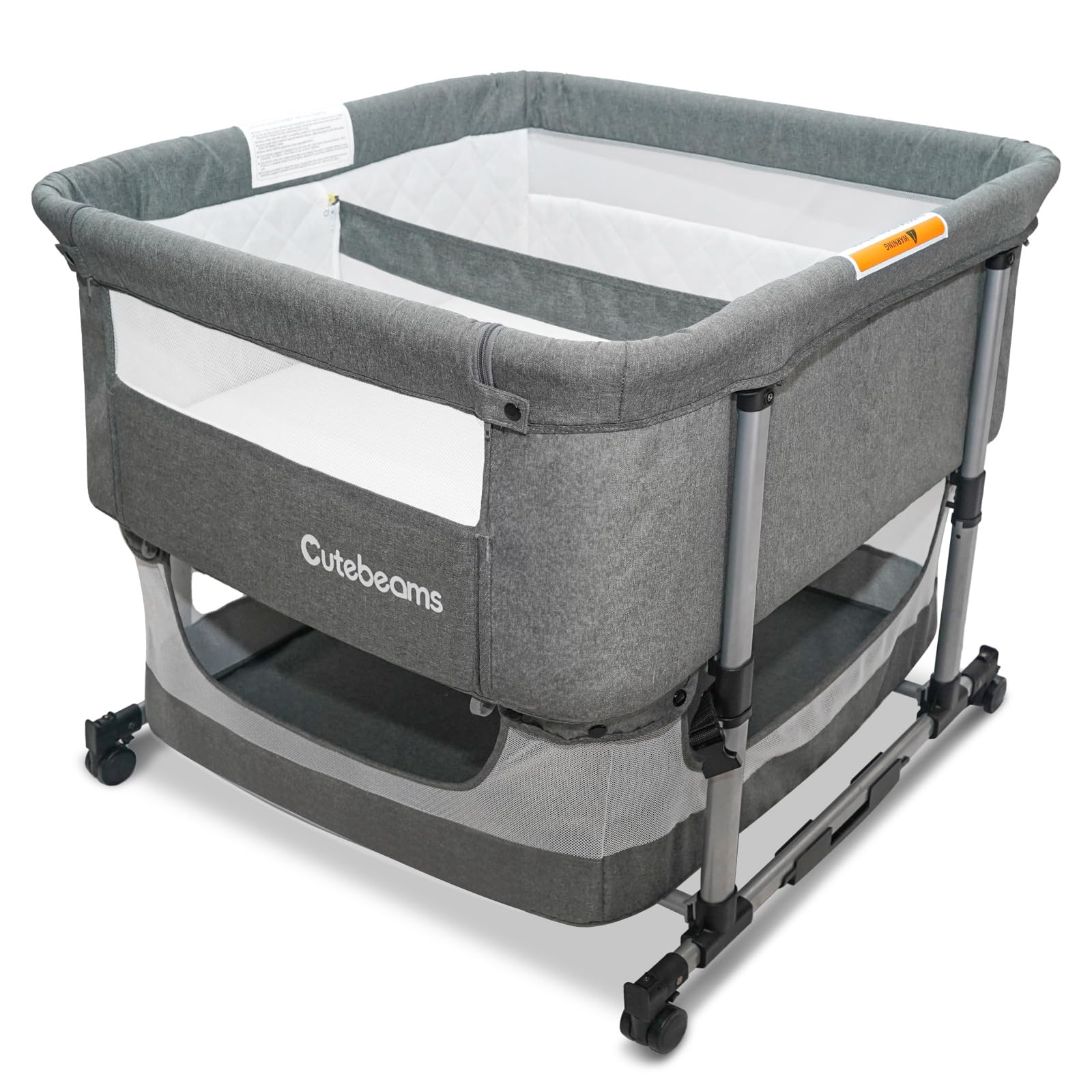 Cutebeams Twin Bassinet for two babies with 3-in-1 setup enabling close twin care and flexibility