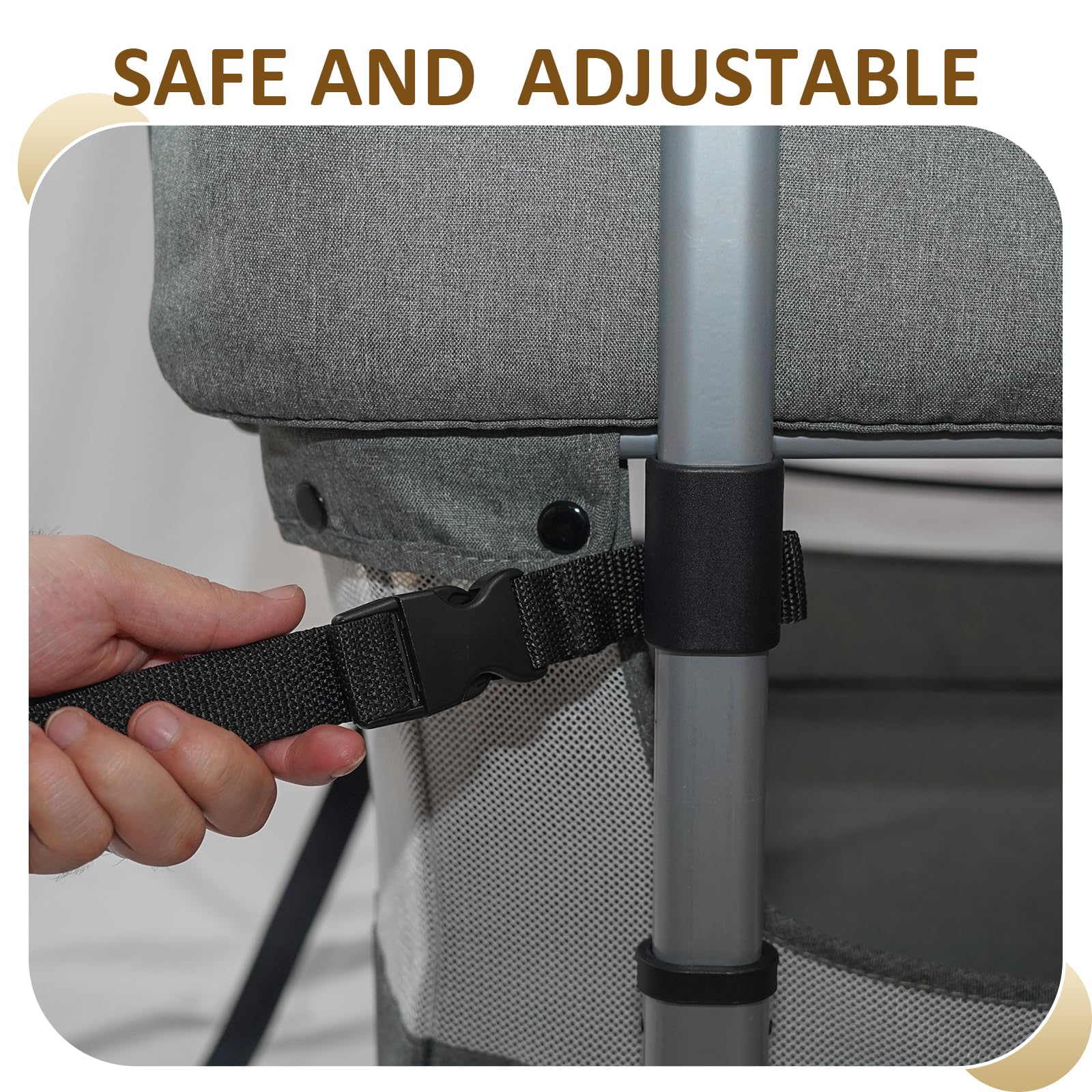 Cutebeams Twin Bassinet with removable fabrics for easy cleaning and sanitation