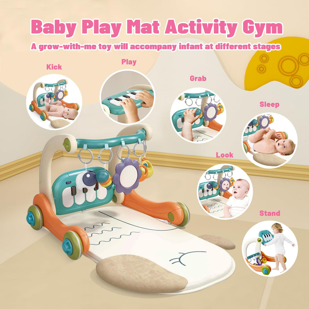 Cuterabit 3-in-1 baby activity gym center kick and play piano promotes musical curiosity during playtime