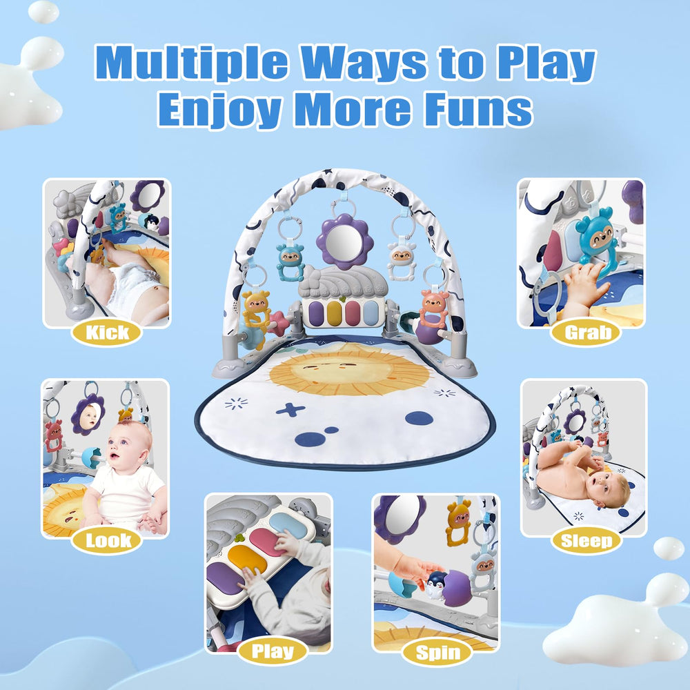 Cuterabit detachable toys show rattles and mirror for grasping practice and self-recognition play.