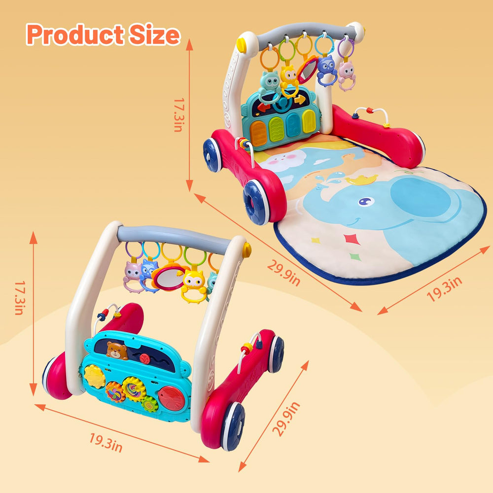 Cuterabit triangular-frame walker supports stable standing and upright gait learning.