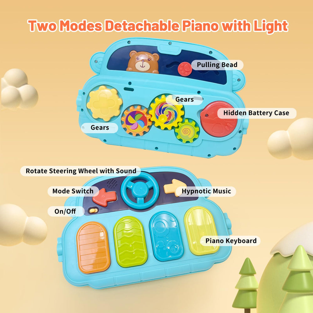Cuterabit detachable piano panel take-along for portable musical play.