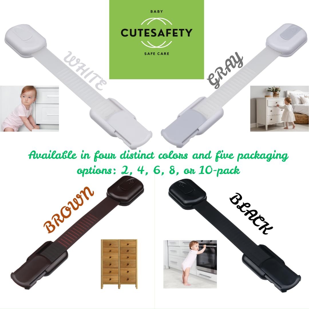 CUTESAFETY adjustable-length lock fits 4.1 to 7.7 inches.