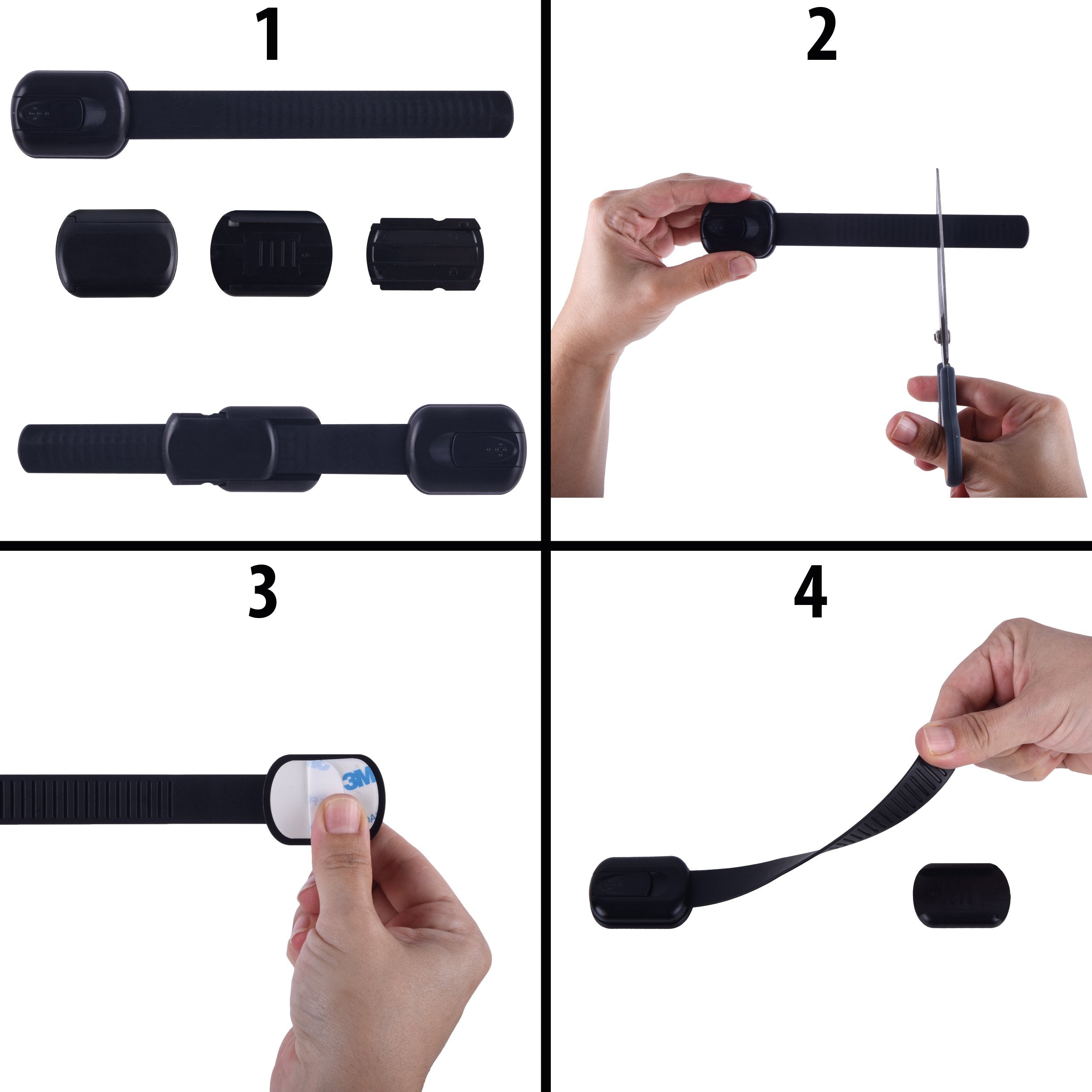 CUTESAFETY curved-edge compatibility for versatile mounting in small spaces.