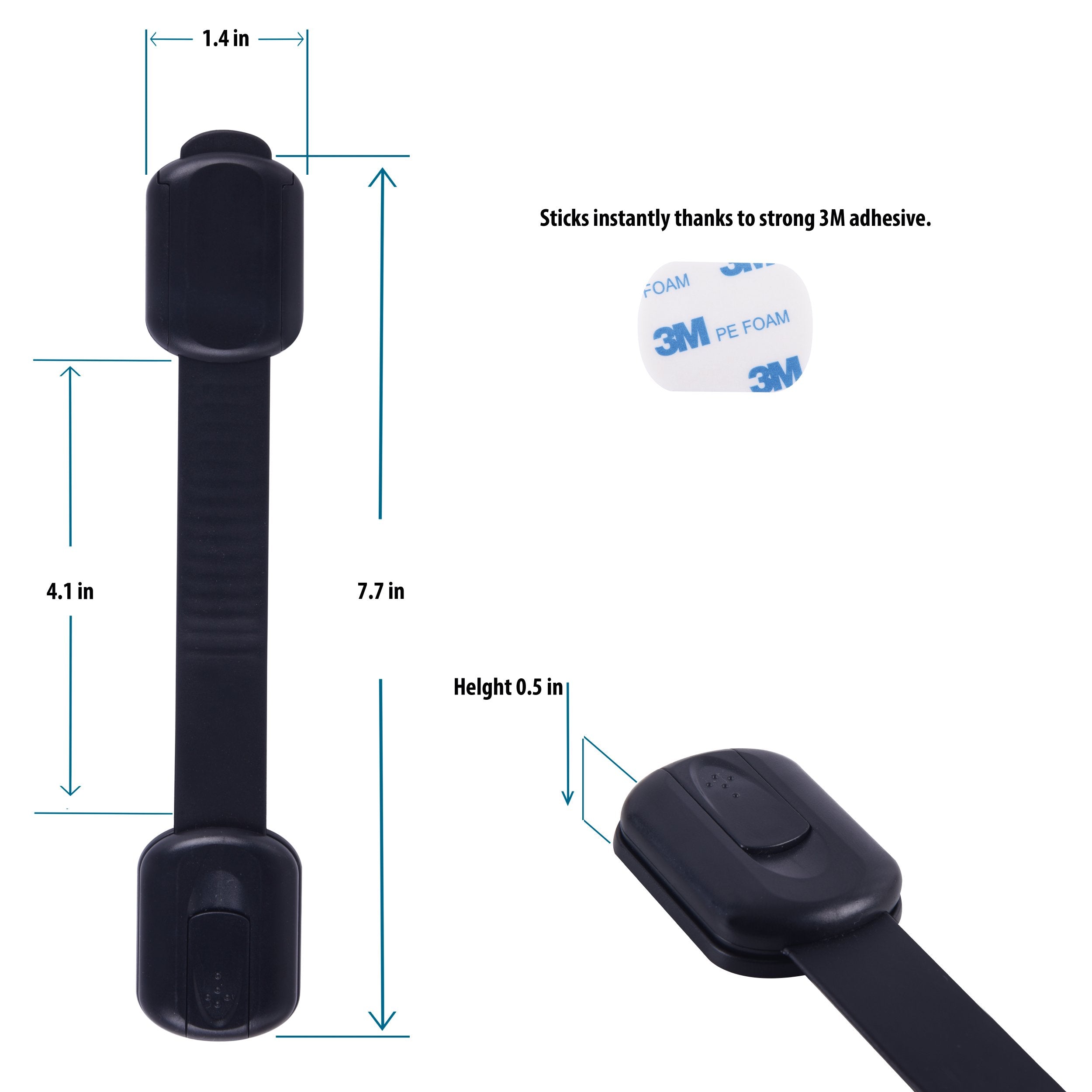 CUTESAFETY installed on fridge or drawer for quick access control.