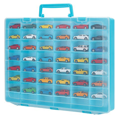 CUTHOLLOW Toy Car Storage Organizer displays 48 compartments for easy access to 1:64 cars