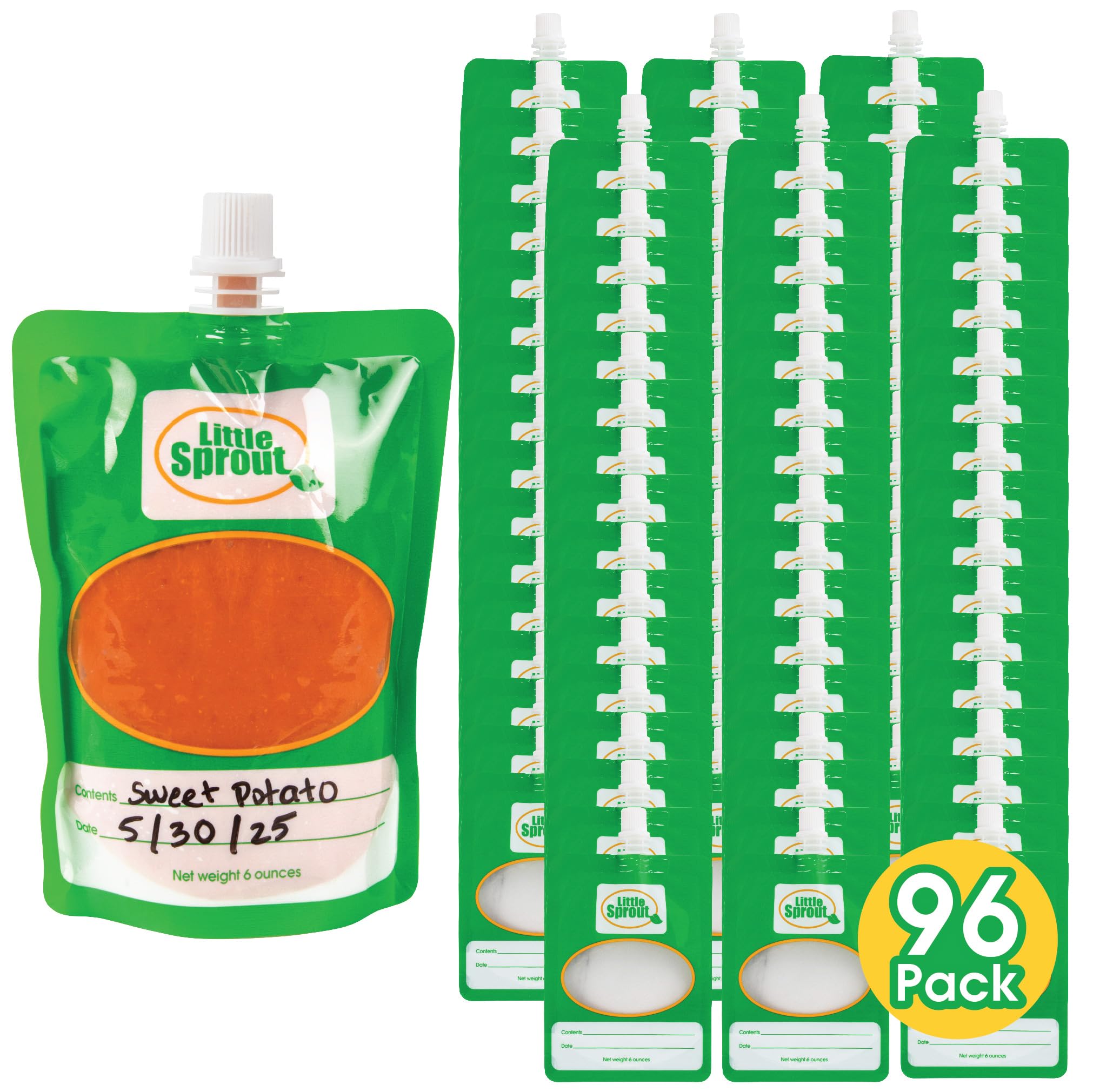 CUTICATE 6oz pouch closed pack for convenient on-the-go feeding.