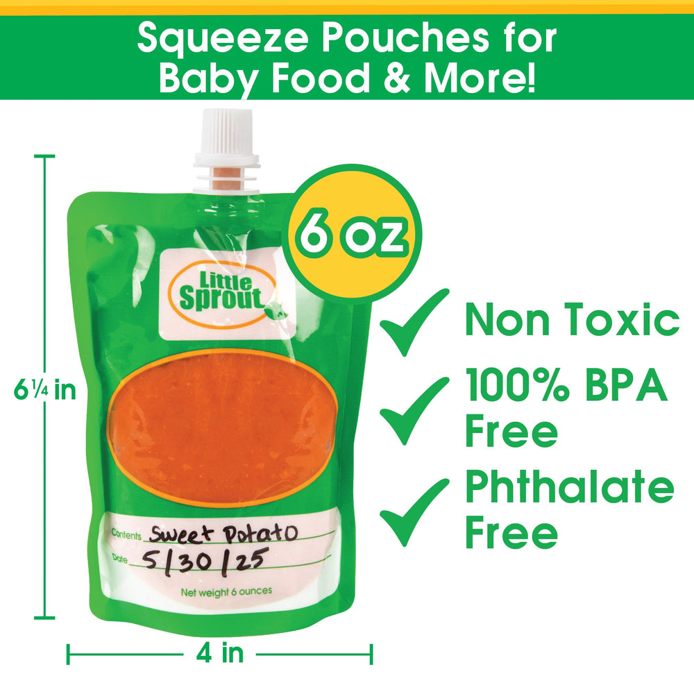 CUTICATE 6oz pouch being filled, easy portion control for homemade meals.