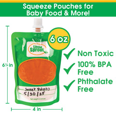 CUTICATE 6oz pouch being filled, easy portion control for homemade meals.