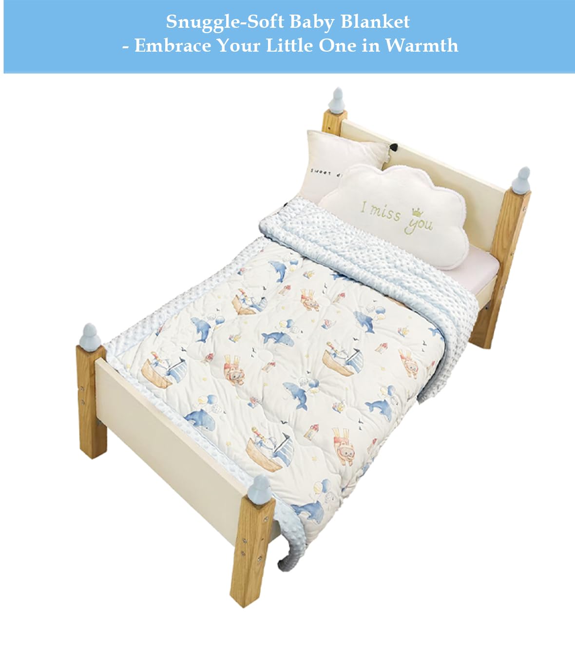 Cutie Pumpkin baby-toddler-bed-comforter breathable-lightweight design supports all-night comfort.