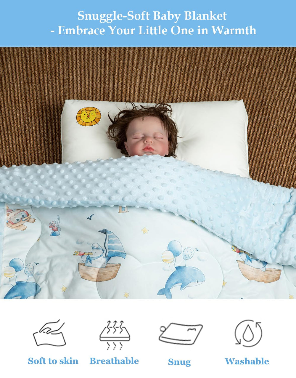 Cutie Pumpkin baby-toddler-bed-comforter-giftable-packaging ideal gift for little ones.