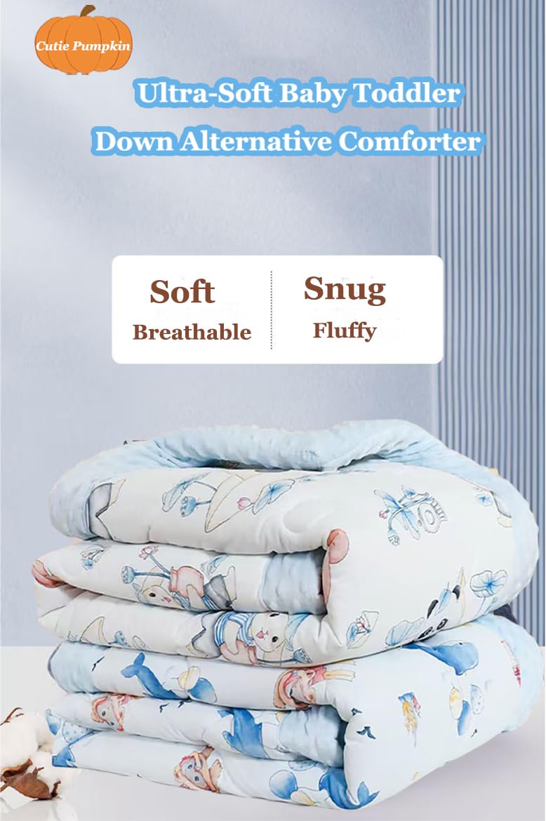 Cutie Pumpkin baby-toddler-bed-comforter soft-minky-closeup highlights breathable softness.