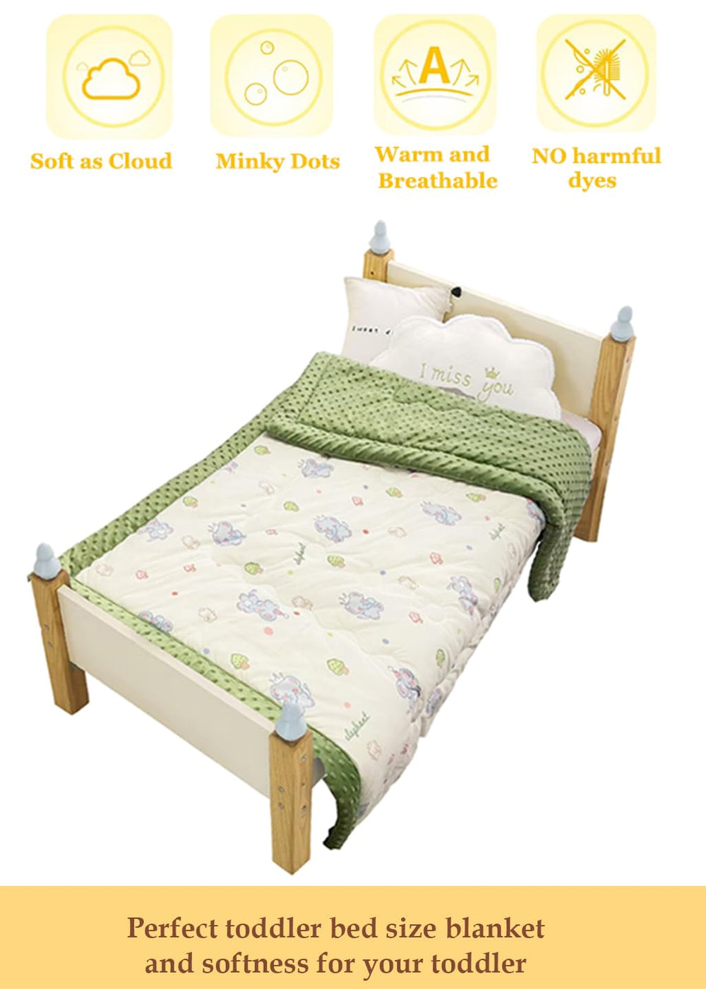Cutie Pumpkin durable easy-care comforter withstands washing while staying soft.