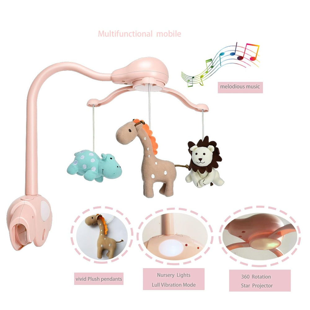 Cutie Pumpkin baby music mobile with piano tunes enhances calming pre-sleep routines.