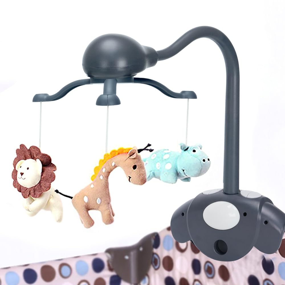 Cutie Pumpkin pack-n-play crib mobile with music and stars for soothing bedtime