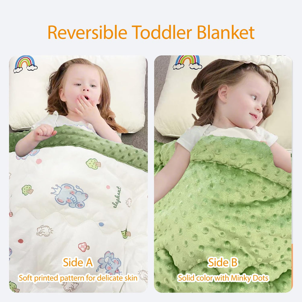 Cutie Pumpkin perfect-fit toddler bed quilt shown fitting standard toddler beds.