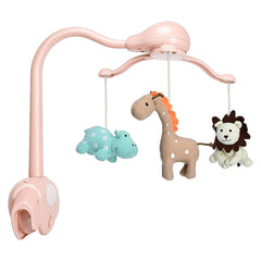 Cutie Pumpkin pink bassinet mobile assembly image showing quick setup for naps.