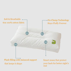 Cutie Pumpkin pillow uses hypoallergenic high-density cotton filling for gentle support.