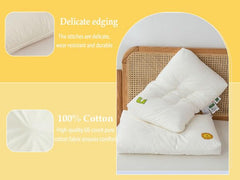 Cutie Pumpkin toddler pillow with soft cotton fabric delivers cloud-like comfort for nap time.