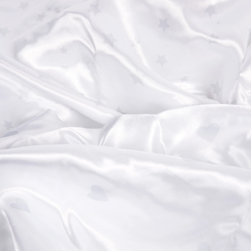 CutieCozy satin sheet care instructions indicate machine washable and easy cleaning.