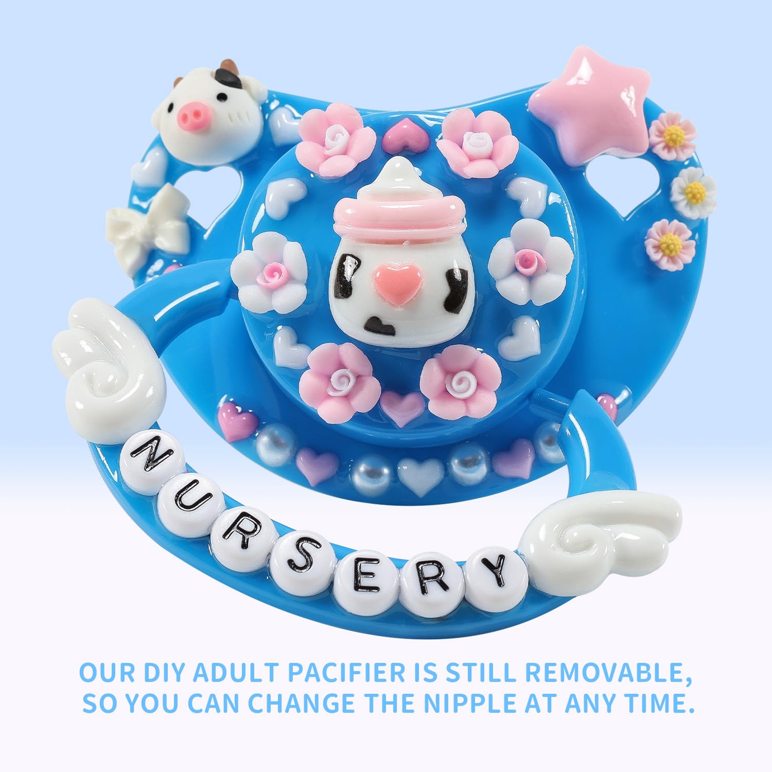 CutiePlusU pacifier night use suggests bedtime comfort.