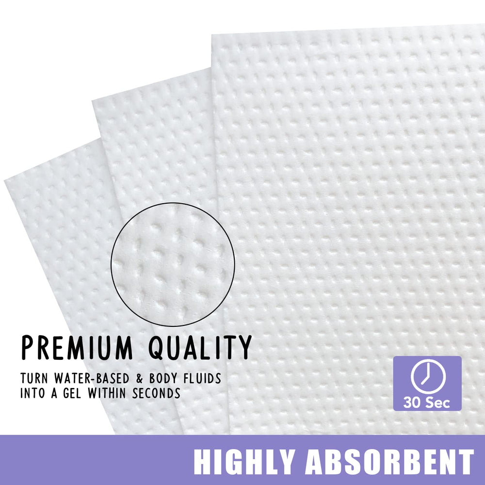 CUXFLS absorbent pad fast absorption closeup highlights quick liquid containment