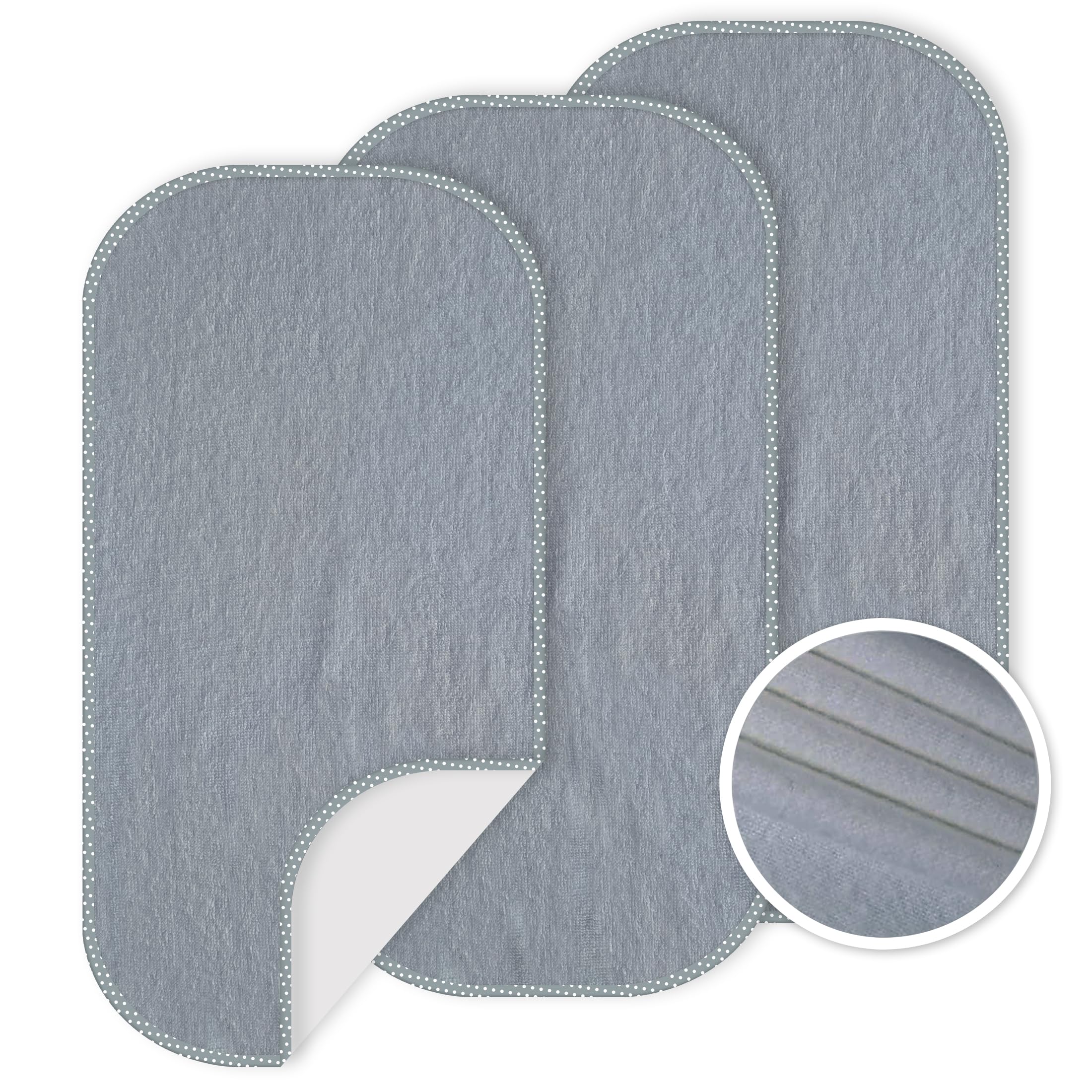 CUXFLS baby changing pad liners pack-3 grey protect surfaces on the go.