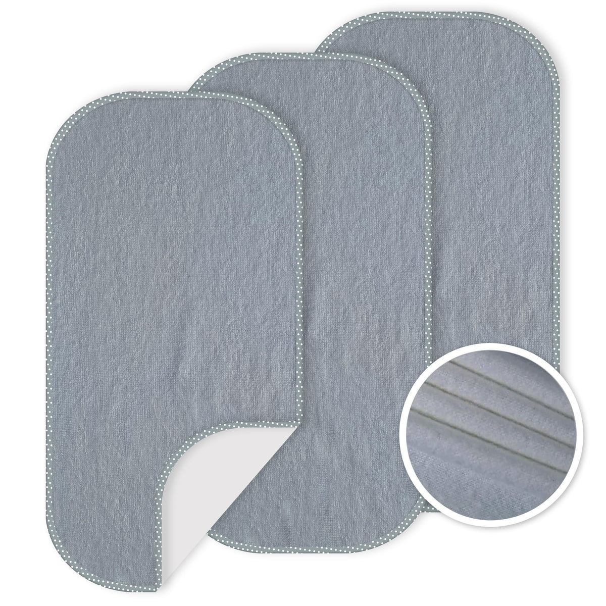 CUXFLS baby changing pad liners pack-3 grey protect surfaces on the go.