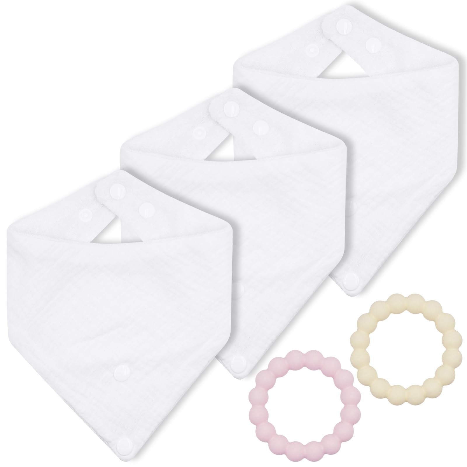 CUXFLS Baby drool towel close-up shows ultra-soft cotton and high absorbency for daily wear.