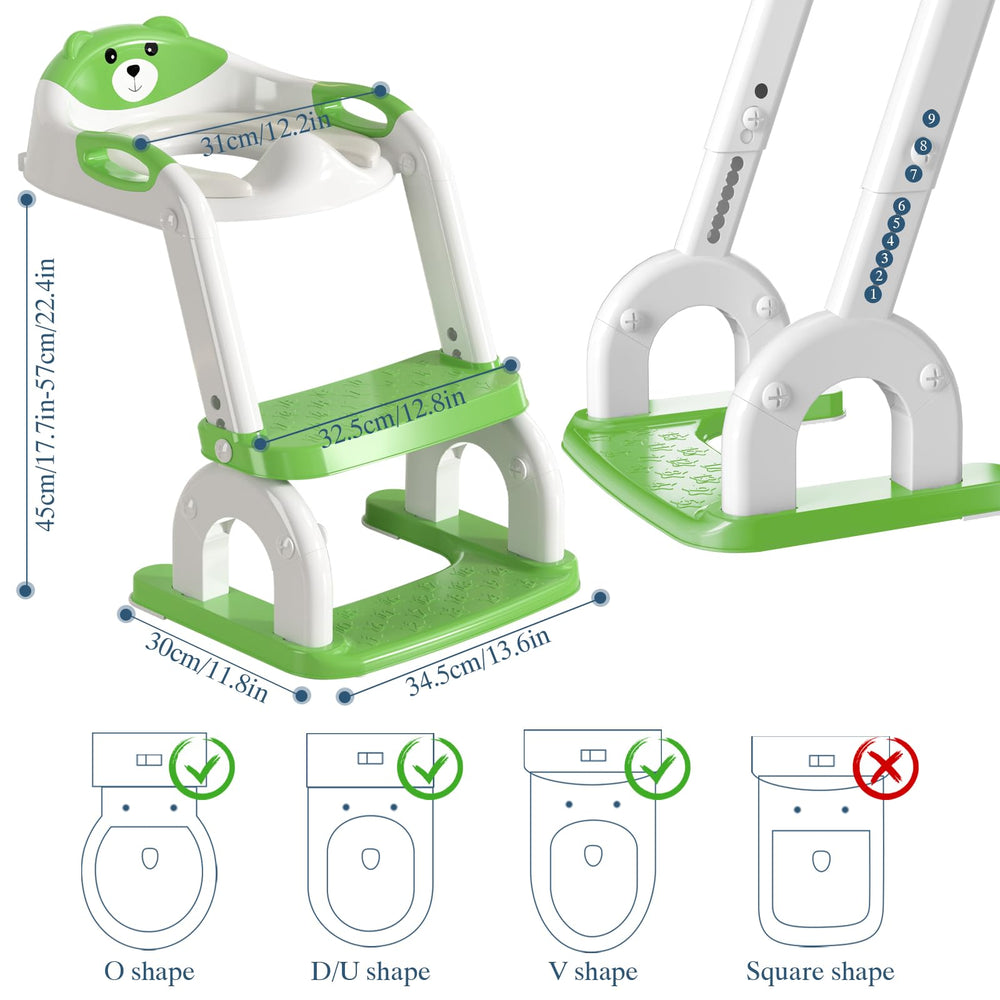 CUXFLS potty seat doubles as a step stool for sink access