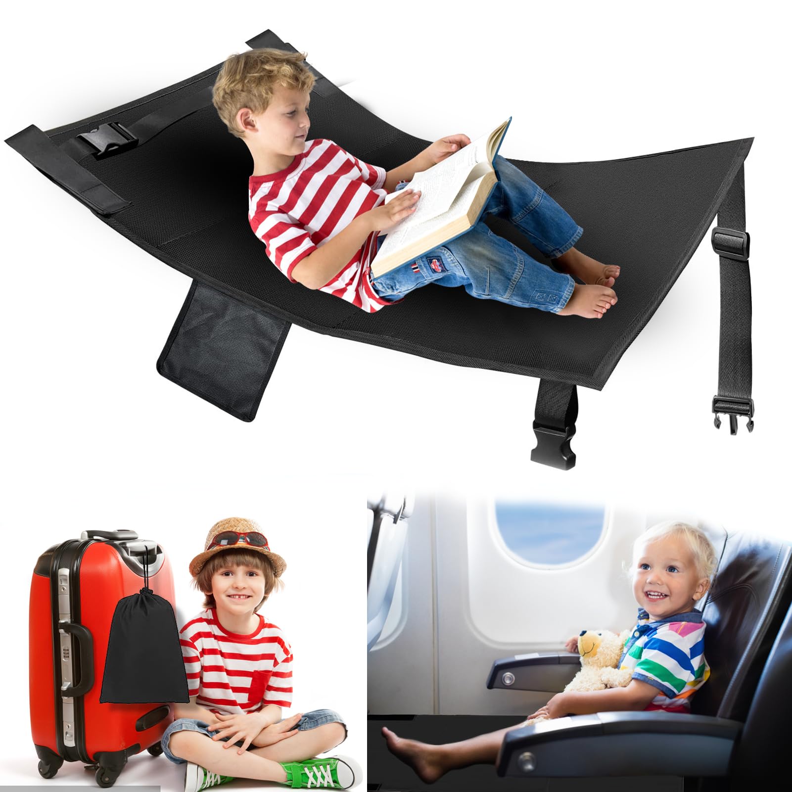 CUYUFIA Airplane Bed extended-area-114-7in supports legs for long flights