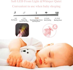 C&Xanadu Baby Nail File features four rotation modes for gentle trimming.