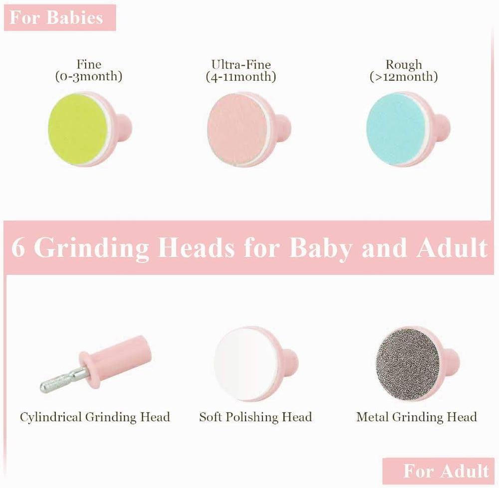 C&Xanadu Baby Nail File uses LED light aids nail care in dim rooms.