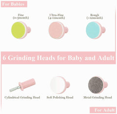 C&Xanadu Baby Nail File uses LED light aids nail care in dim rooms.