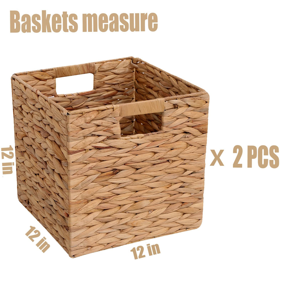 CXQCMUYE wicker basket 12x12 cube storage fits standard organizers, easy to slide in.