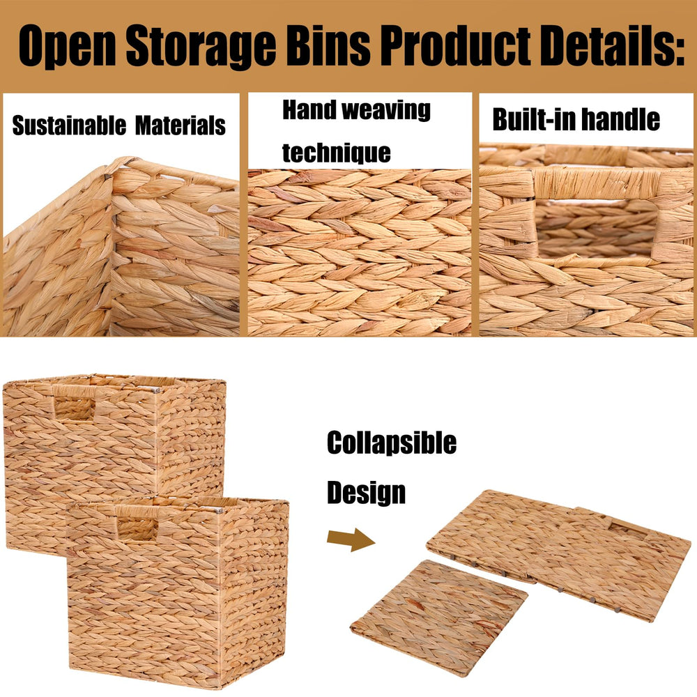 CXQCMUYE wicker basket pantry kitchen storage keeps small items neatly accessible.