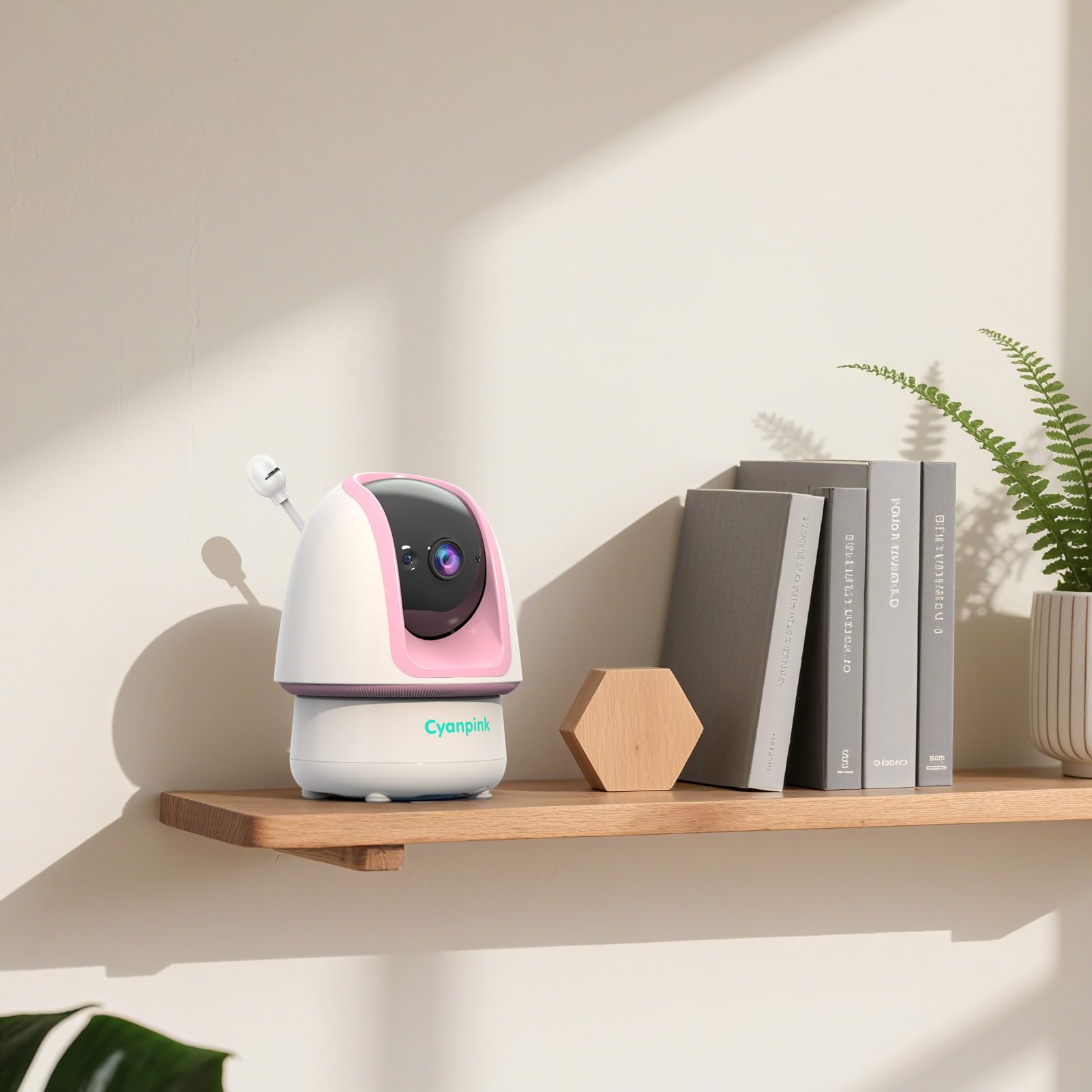 Cyanpink Video Baby Monitor AI detection for real-time cries and movement alerts.