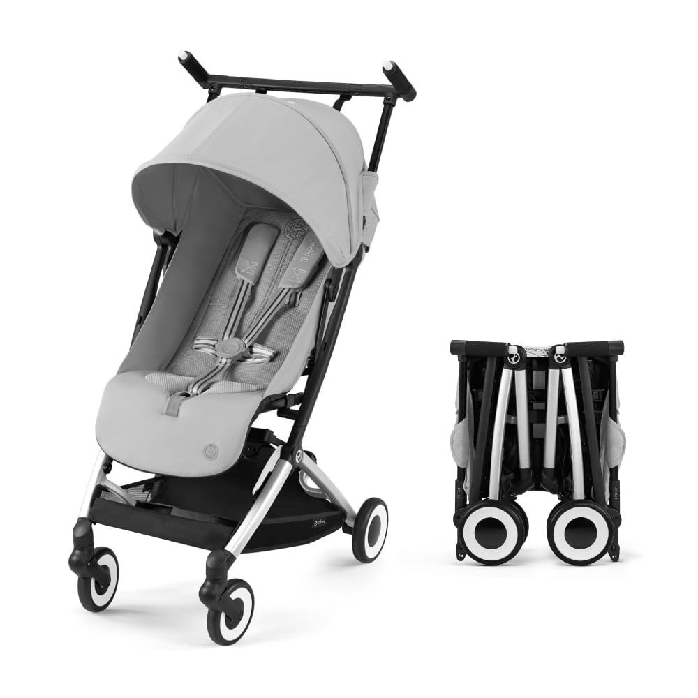 Cybex Libelle 2 folded self-standing for easy storage during travel
